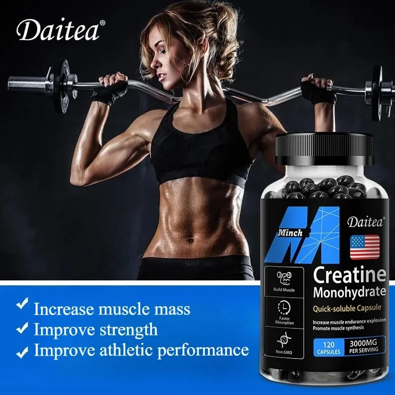 Creatina monohidratada 3000 mg-construção muscular melhora o desempenho atlético fitness geração de energia suplemento nutricional adulto