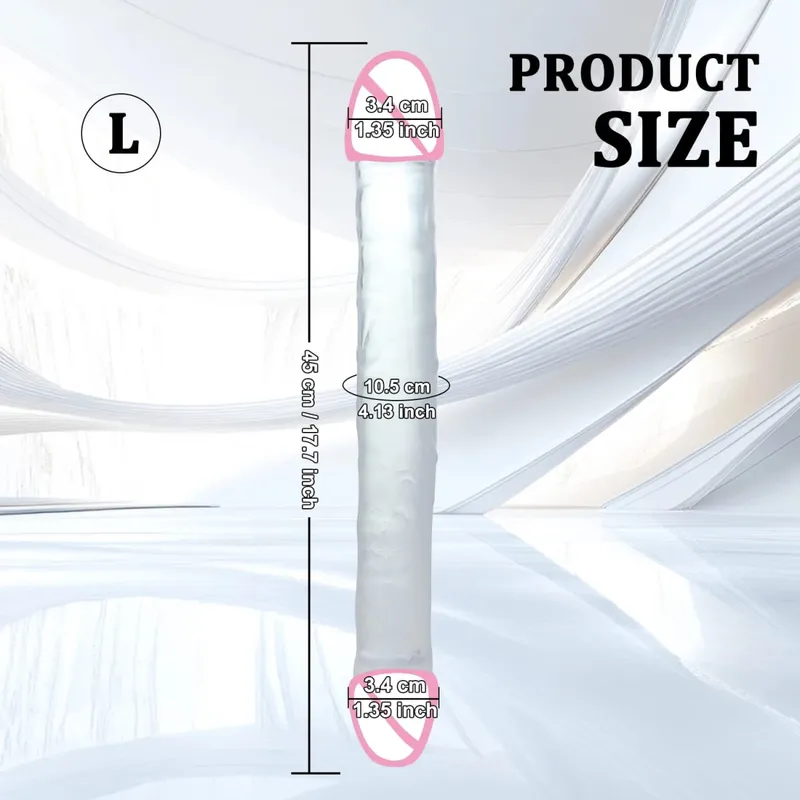 Vibrador longo de ponta dupla, ferramentas lésbicas, pênis realista, masturbador feminino, pau falso, anal vaginal, brinquedos sexuais adultos para mulheres e homens