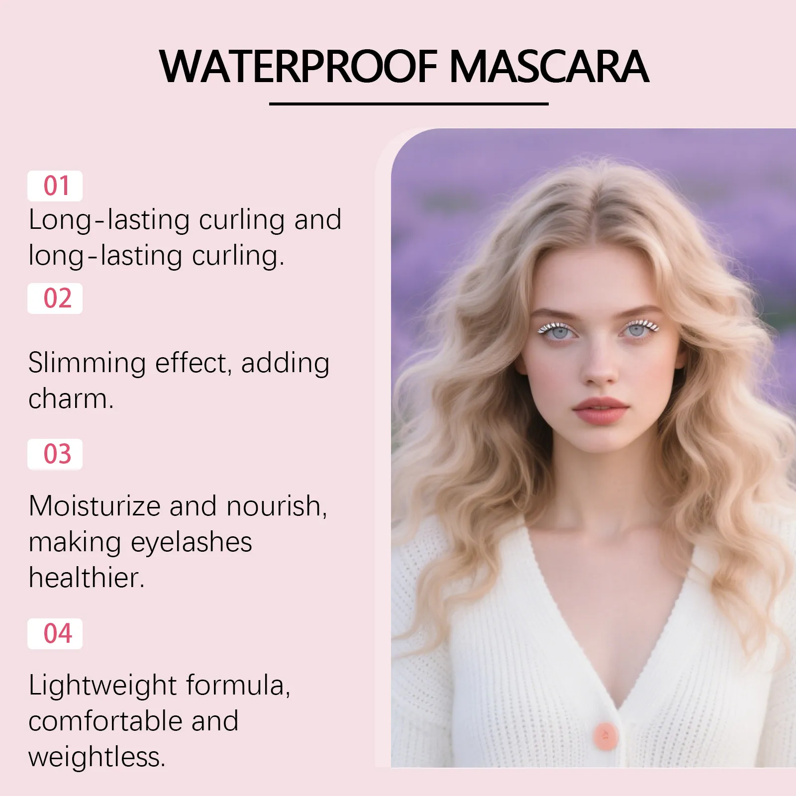 Rímel branco cílios curling líquido de longa duração à prova dlong água natural extensões duráveis ​​maquiagem olho beleza cosméticos escova 5ml