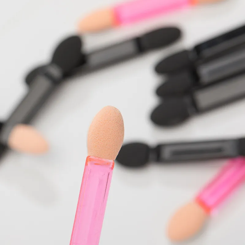 Pincéis de sombra em pó para unhas, cabeça de esponja, escova dupla face descartável, aplicadores de maquiagem em pó, ferramentas cosméticas, 20 peças