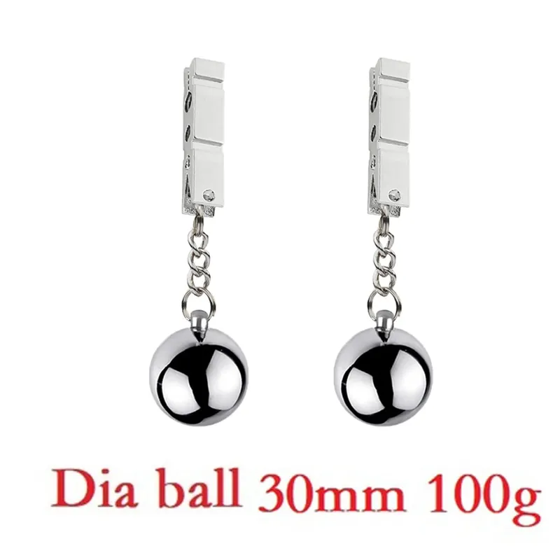 Clipes de braçadeira de mamilo pesado, estimulador de escravo de peso, clipes de metal com bola de peso, bondage, brinquedo sexual para mulheres