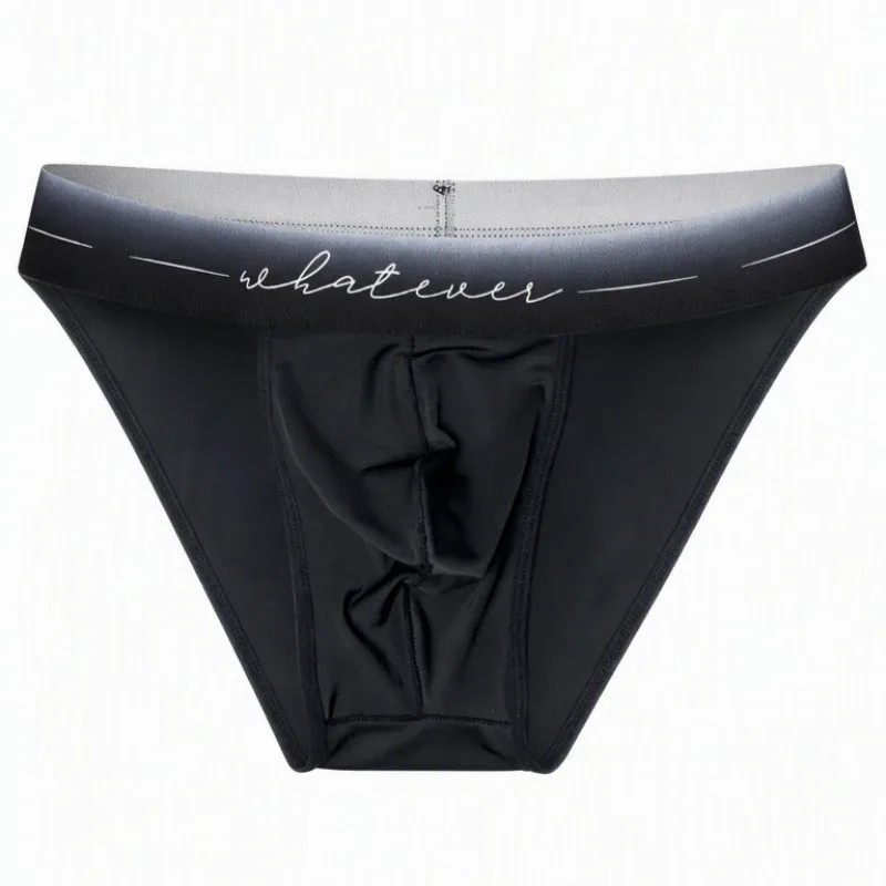 Cuecas masculinas de seda gelada com corte alto, estampadas com absorção de umidade, roupa íntima atlética respirável para fisiculturista, academia, uso diário, conjunto de 1 / 3 peças