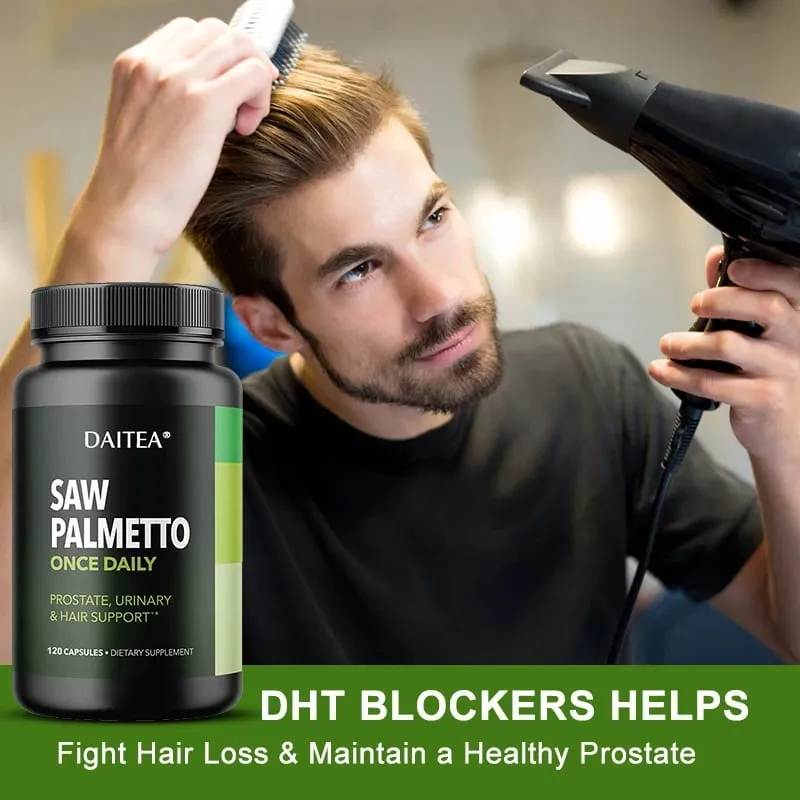 Daitea viu cápsula de palma da próstata suplemento de saúde suporte do trato urinário suporte de saúde da bexiga promover o crescimento do cabelo