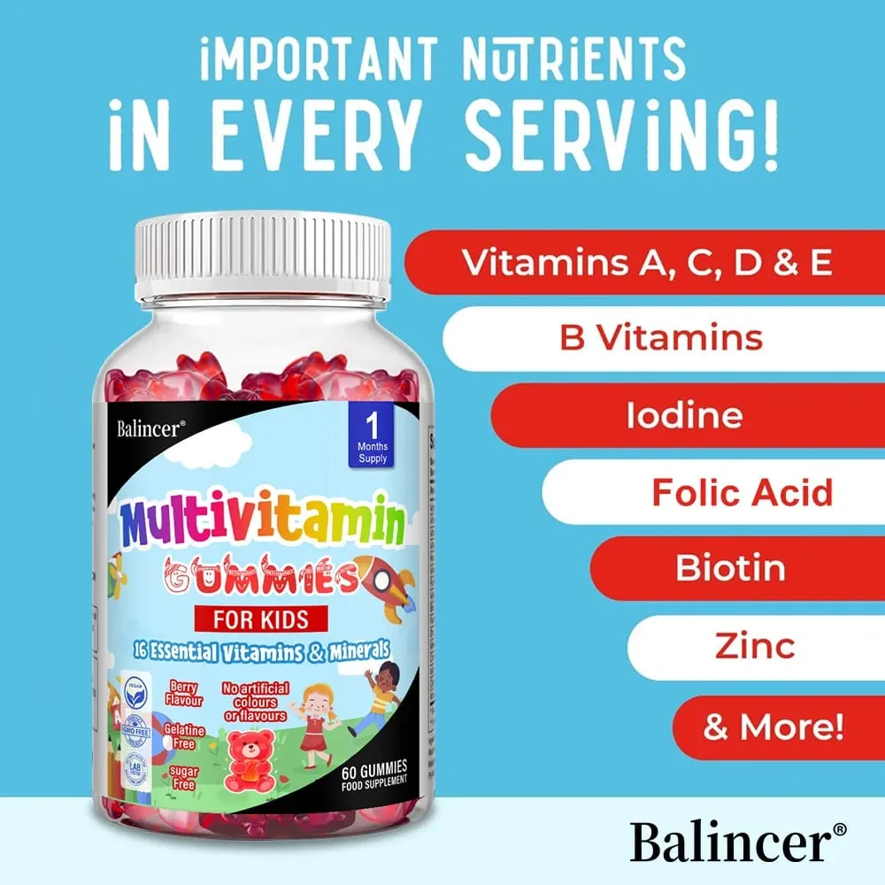 Gomas multivitamínicas infantis - 16 vitaminas e minerais essenciais - apoiam o crescimento e o desenvolvimento saudáveis — image 2