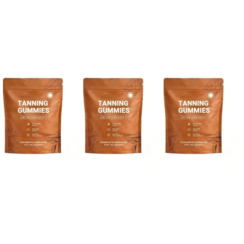 Tanning Gummies for Women Sunless Bronzing Glow Support Vegan Sugar-Free Non-GMO Astaxanthin & Lycopene 60 Count