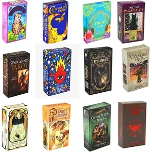 HOT 400 Stijl Tarot Kaarten Oracle Golden Art Nouveau De Groene Heks Universele Keltische Thelema Steampunk Tarot Board Deck Games