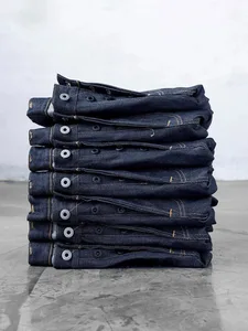 Red Tornado 511XX-0001 16oz Pink Line Selvedge Denimกางเกงยีนส์สำหรับชายStraight Fit Slim Silhouette