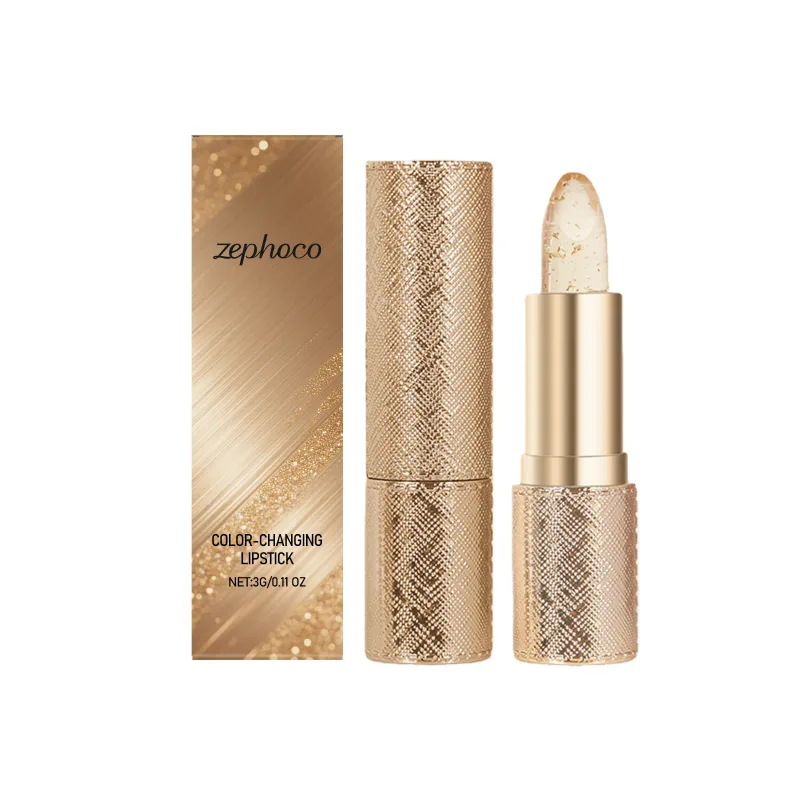 Barra de llavis que canvia de color, transparent, impermeable, hidratant de llarga durada, gelea de cristall perlescent, bàlsam labial reparador cosmètic