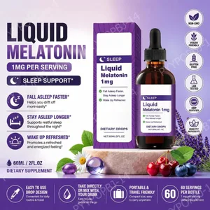 Folyékony melatonin 1 mg Alváscseppek Mentalevél kivonat Gyorsabb elalvás Maradj tovább aludj Frissítve kelj fel 60 ml