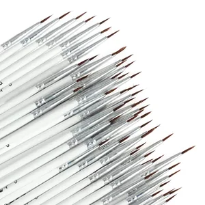 10 pezzi fine dipinto a mano sottile linea di gancio penna disegno arte penna nylon pennello trucco eyeliner penna dettaglio pennello cosmetici arte forniture