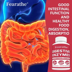 Digestive Enzyme Capsules - with Probiotics & Prebiotics Support Gut Health Immune Support Promote Digestive Health