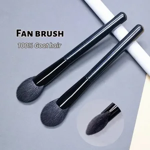 Pensule de machiaj Fan Highlighter Umbră de față Păr de capră Fard de obraz Pudră Pensule de machiaj Pro Essential Cosmetic Tools