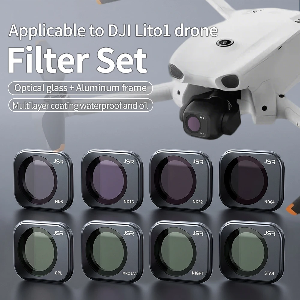 Suitable for DJI Lito1 filter, UV protection, CPL polarization, ND dimming, black soft camera lens accessories