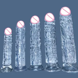 ราคาถูก 5 สีโปร่งใสขนาดเล็ก Dildo ดูดถ้วย Jelly Dick ผู้หญิงเร้าอารมณ์ Anal Sex Toys Clitori ช่องคลอด Masturbators อวัยวะเพศชาย