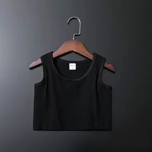 Bandaged bröstklämma väst topp andas elastisk bröstklämma väst tight elastisk väst för kvinnor