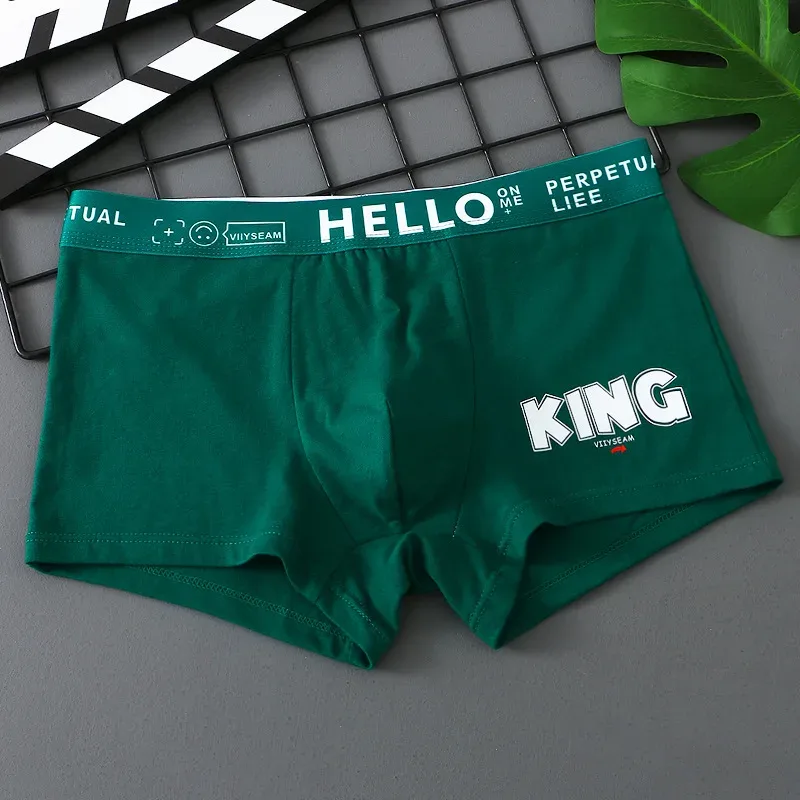 [Bloom the love] Μάρκα KING Cotton Breathable Boxer Ανδρικά εσώρουχα Boxershort Ανδρικά μποξέρ Man Cuecas Masculina Μέγεθος M-3XL XS601