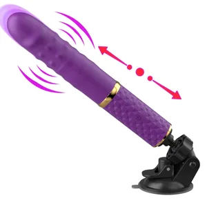Awtomatikong Pagtulak G Spot Dildo Mga Sex Machine Suction Cup Vibrator 10 Thrusts Mode Clitoral Vagina Anal Stimulation Mga Laruang Pang-adulto