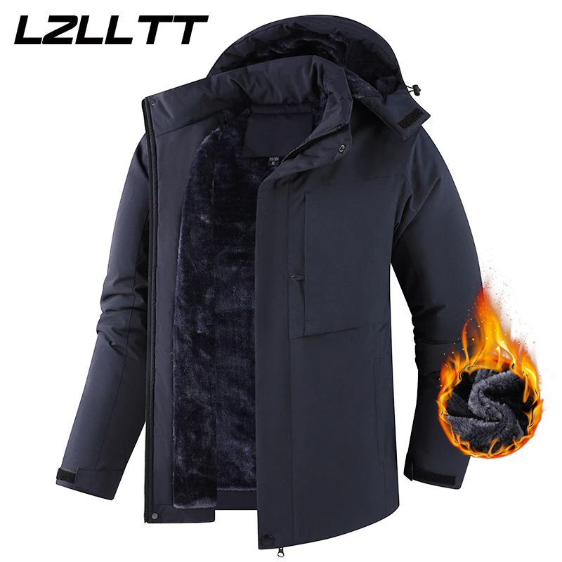 Winter Men Warm Waterproof Jackes Coat Mens Windproof Fleece Thicken Jacket Parkas Man Outdoor Casual Hooded Coat Jackets Male 1005010146117792