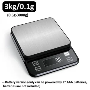 3/5/10kg 0.1g 數位電子廚房秤液晶顯示器全防水不鏽鋼測量秤重烘焙工具