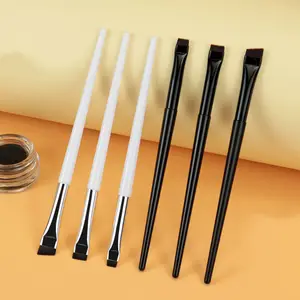 Up Tool Oblique Cosmetics Brush Beauty Blade Smink ecsetek Liner Szemöldökecset Szögletes Finom szemceruza ecsetek Lapos szemöldökecset