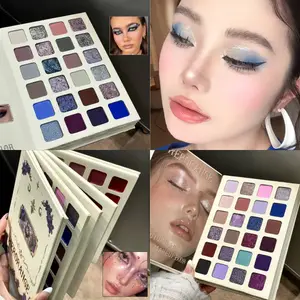Paleta d'ombres d'ulls professional de 78 colors Disseny de llibres Tot en un conjunt de maquillatge Shimmer Matte Highlighter Contorn Blush Lluentor de llavis Cos