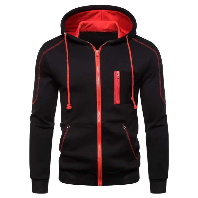 สำหรับผู้ชาย Hoodie สีดำ สีขาว อาร์มี่ กรีน สีแดง คลุมด้วยผ้า บล็อกสี ผ้าฟลีซ เท่ห์ ไม่เป็นทางการ ฤดูหนาว เสื้อผ้า เครื่องแต่งกาย เสื้อฮู้ด เสื้อสเวตเตอร์