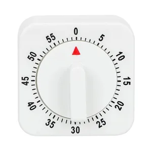 Mechanical Timer Kitchen Tools White Square Cooking Tools 60 Minutes Kitchen Timer Countdown Alarm Reminder