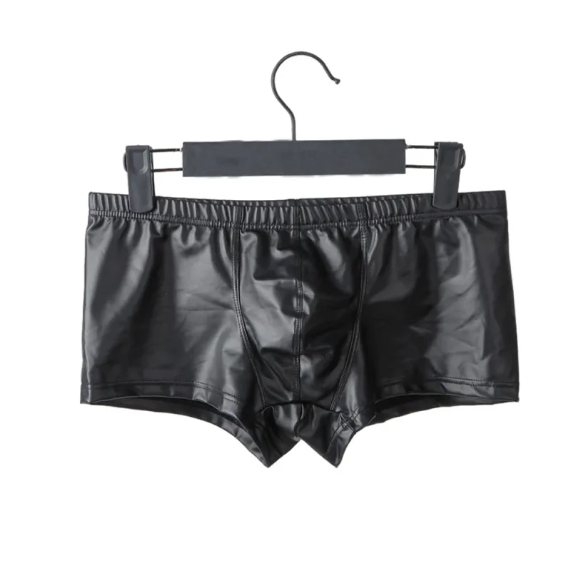 Sexy Men's Underwear Bulge Pouch Boxers Shorts Trunks Nightclub Wet Look Low Waist Man Panties Boxers Lingerie