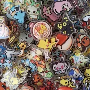Pikachu 2cm Pokémon perifeerinen akryyli DIY flow pellavatarvikkeet rokkari käsintehty diy-koru