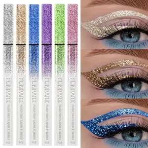 1 llapis delineador d'ulls líquid amb purpurina impermeable, color violeta, rosa, blau, llapis delineador d'ulls de llarga durada, maquillatge d'ulls d'assecat ràpid per a dones
