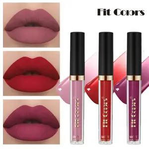Fit Colors Long-lasting Matte Lipstick Non Stick Moisturizing Lip Gloss Waterproof Makeup Lip Glaze Sexy Purple Red Lipsticks