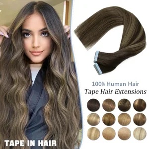 Remy egyenes szalag emberi hajhosszabbításhoz 20 db Omber szőke szalag hajhosszabbításhoz Skin Weft természetes haj 14-24 hüvelykes láthatatlan