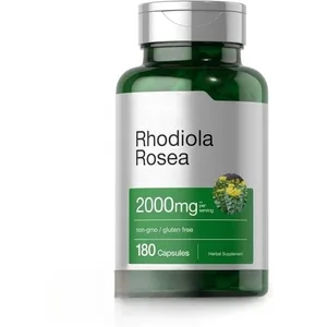Rhodiola Rosea kapszula 180 db Érzelmi megkönnyebbülés és immunrendszer támogatása – 2000 mg Rhodiola Rosea gyökér 5:1 növényi kivonat