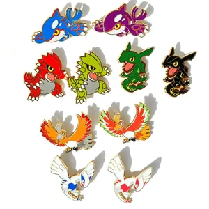 Pokemon Men Pin Anime Phù Hiệu Anime Dễ Thương Trò Chơi Thổ Cẩm Ve Áo Chân Cho Ba Lô Quần Áo Trang Sức Lưu Niệm Quà Tặng Cho Bạn Bè