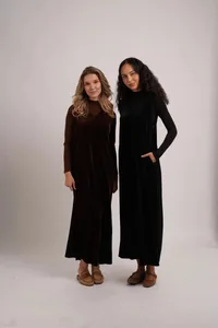 AS AW26 Velvet jumper dress with side po