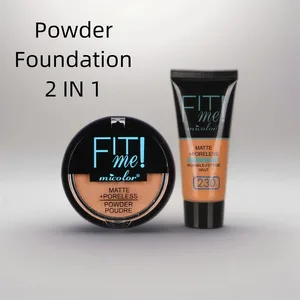 Micolor Fit Me 2 EN 1 Pols i base líquida sense poros Cobertura completa Corrector líquid Cicatrius Cercles foscos Cosmètica per a l'acne