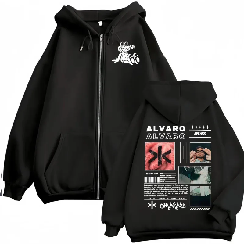 Alvaro Diaz Omakase Nou àlbum 2026 dessuadores amb cremallera jaqueta vintage Harajuku per a home Dessuadores de polar cárdigan dessuadora amb cremallera