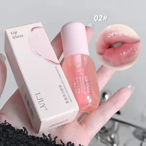 Fruit Crystal Jelly Lip Oil Hydrating Transparent Glass Lip Gloss Plumping Clear Lip Plumper Serum Lips Care Makeup Cosmetics